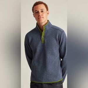 BONOBOS Sweater Fleece Snap Mock. Size XL